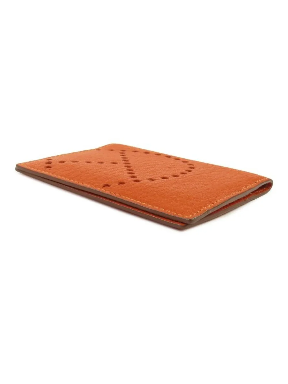 Hermes Evelyne Orange Chevre Card Case